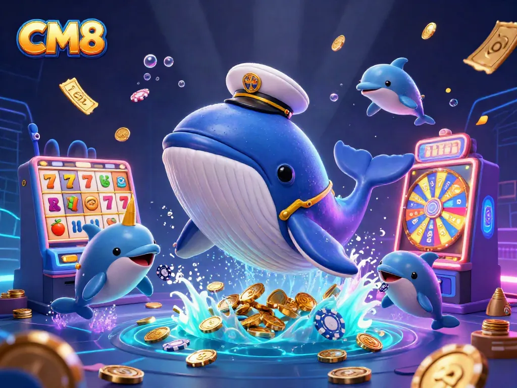 Win big with CM8 at the exciting online casino, featuring playful sea creatures and vibrant slots.