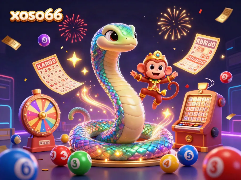 Engage with xoso66's thrilling lottery gameplay through colorful scenes filled with excitement and vibrant visuals.