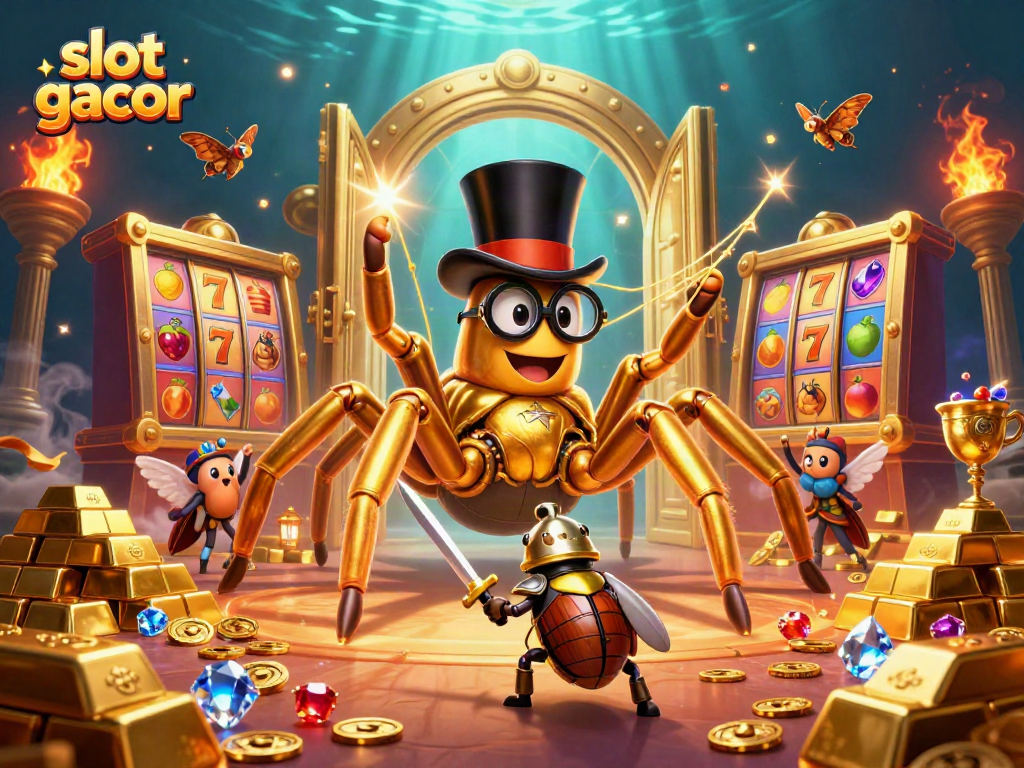 Experience the thrill of slot gacor with a vibrant 3D casino scene coming to life.