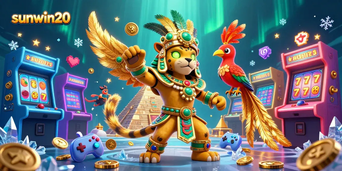 Experience the thrill at sunwin20 with vibrant casino slots, lucky jackpots, and colorful game elements in a rich 3D scene.
